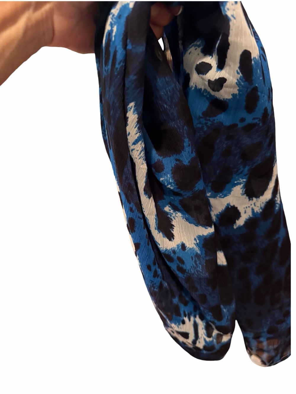 Tommy Bahama Navy and Teal Abstract Print Scarf